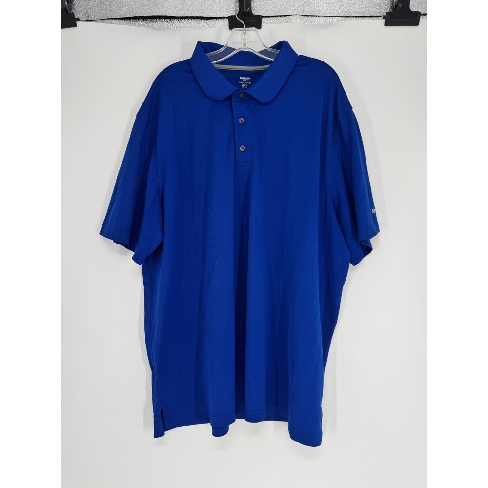 Reebok Play Dry Polo Golf Shirt Mens 3XL Blue Polyester Short Sleeve Performance